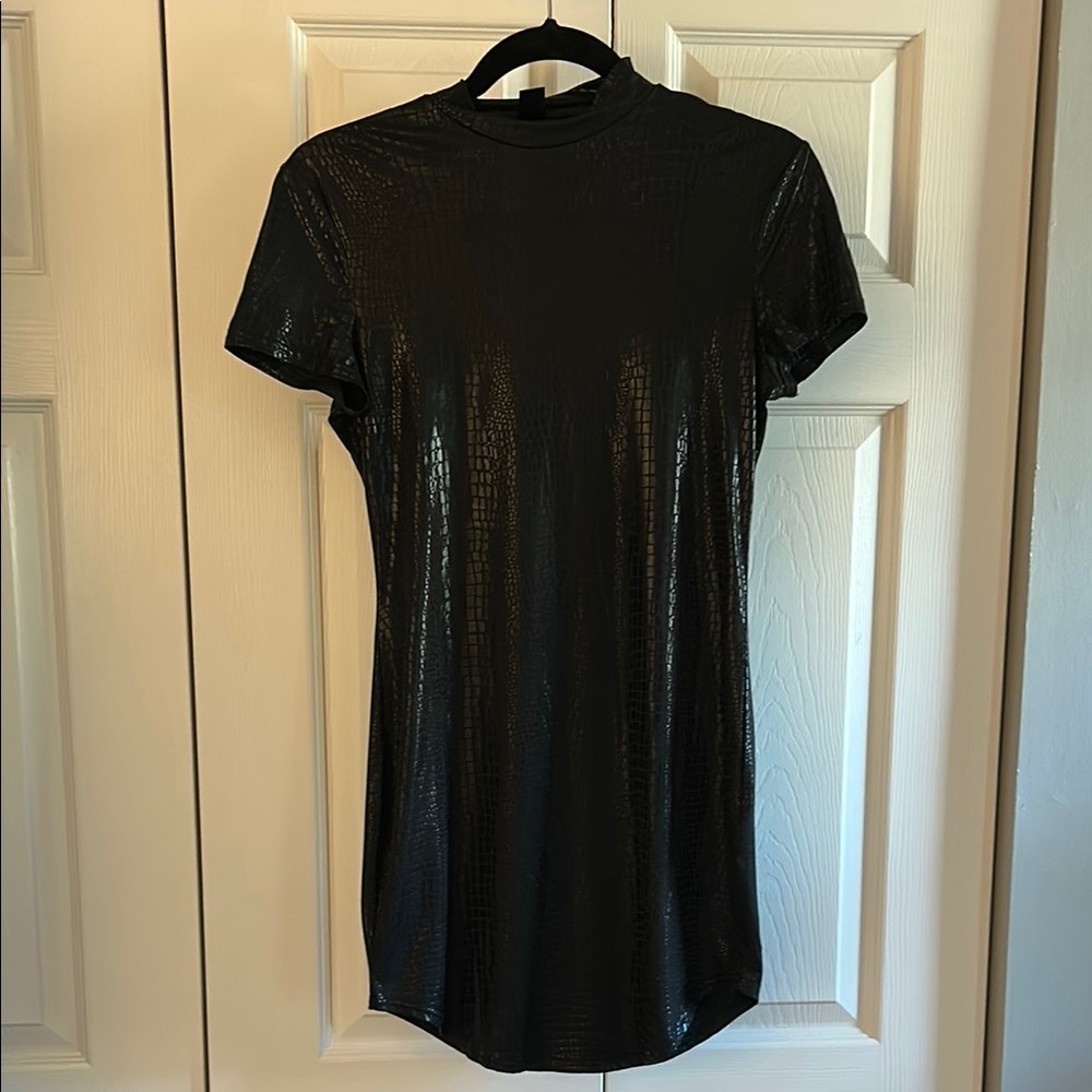 SHEIN Black Shiny Dress